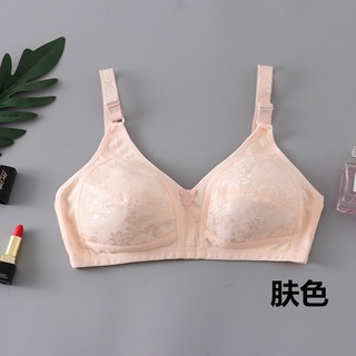 Women's braUltra-thin cotton no steel ring bra middle-aged and elderly mothers no sponge underwear female large size adjustable lace bra