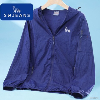 ☎▽♨SWJEANS summer sun protection clothing men s outdoor casual windbreaker skin clothing light coat