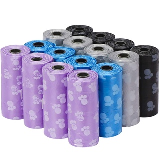 Mixed Colors Dog Poop Bags for Waste Refuse Cleanup Doggy Roll Replacements for Outdoor Puppy
