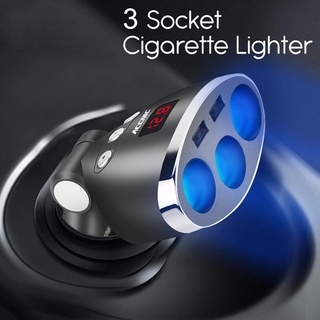 Digital Dual USB Car Charger 2-Way Car Cigarette Lighter Socket Adapter Rotation Dual USB Port