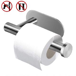 1Pcs Stainless Steel Brushed Toilet Roll Holder Self Adhesive Drilling Paper Holder for Kitchen and Bathroom Stick on Wall