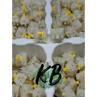10 PCS Gateron Yellow Milky and Milky PRO Switches 5 Pin (Stock/Lubed/Lubed+Film)