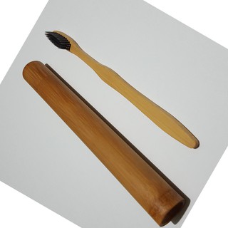 Bamboo Toothbrush with Charcoal Bristles / Just Green PH (1)