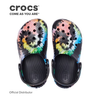 dJMy Crocs Kids’ Classic Tie Dye Graphic Clog in Black