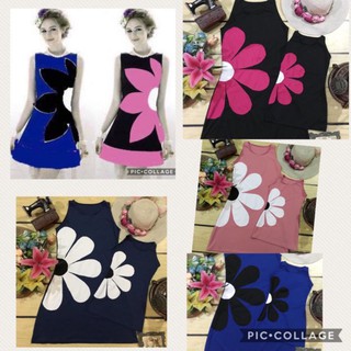 mom and daughter floral patch dress