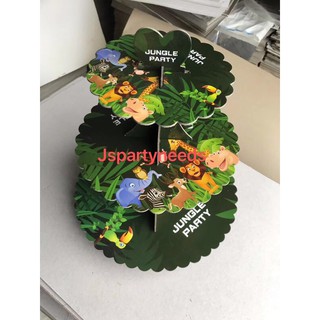jungle cupcake stand 3leyer