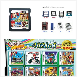 【BEST SELLER】 482 in 1 Game Games Cartridge Mario Multicart for NDS, NDSL, NDSI, NDSILL/XL, 2DS, 3D