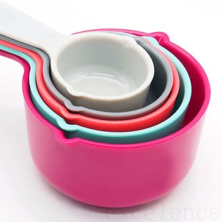 5pcs/set Foldable Measuring Spoon Set Colorful Baking Measure Scoop Kitchen Flour Sugar Cup ELEN