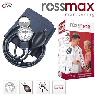 Rossmax GB Series AGC Aneroid Sphygmomanometer Blood Pressure WITH Stethoscope Manual (Black)