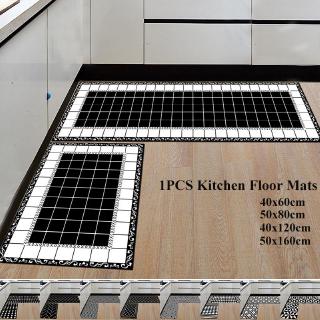 Rectangle Microfiber Kitchen Floor Mats Bedroom Doormats Printed Bathroom Bedside Rugs