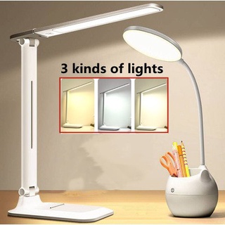LED Desk Lamp USB Study Lamp Stepless Dimming Table Lamp Rechargeable Foldable Student Reading Light (1)