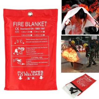 Fire blanket 1m × 1m Home Fire Safety Blanket Fire Fighting Prevention (3)