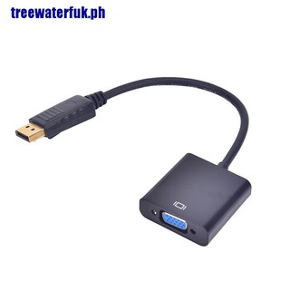 【waterfuk】Displayport DP Male To VGA Female Adapter Display Port Cable Converter Black