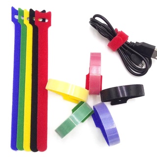 Releasable Cable Ties Colored Plastics Reusable Cable ties Nylon Loop Wrap Zip Bundle Ties