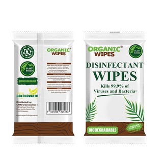 Organic Wipes Disinfectant Wipes Bundle of 6 : 6 packs of 15sheets (90sheets) (3)