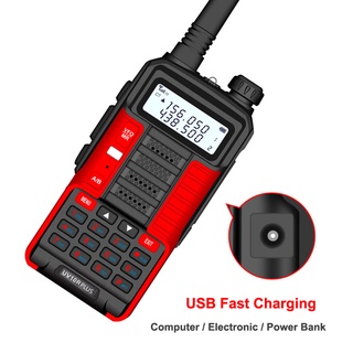 2pcs Baofeng Uv 10R uv10r Plus hunting walkie talkie woki toki mobile radio station USB charger scan (2)
