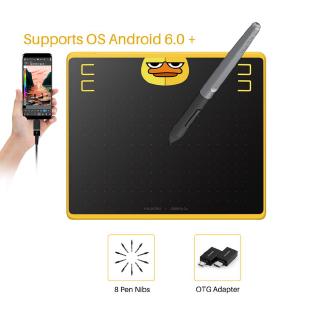 【Ready Stock】HUION HS64 Graphic Tablets Special Edition Pen Tablet with Battery-Free Stylus for Andr