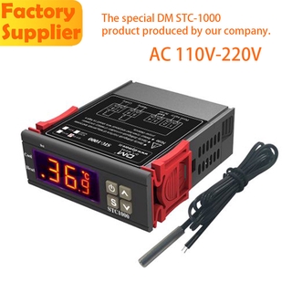 STC1000 DC 12V 24V AC 110-220V STC-1000 Digital Temperature Controller Thermostat Control Aquarium Sensor with Probe Temperature Range -50~+99°C
