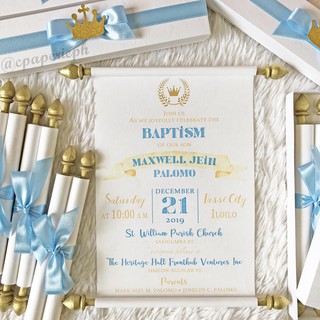 Scroll Invitations Invites Birthday Baptism Wedding Party Christening Card