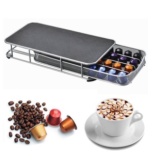 [COD Smart]Coffee Capsule Storage Drawer Holder 40 Capacity Coffee Pods Organizer Space-saving Home