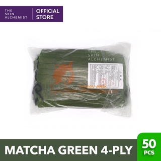 50 PCS MOCARONG MATCHA GREEN 4 PLY Disposable Face Mask EXCELLENT QUALITY