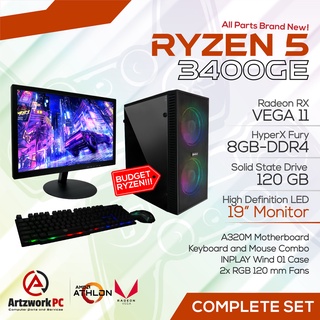 Ryzen 5 3400GE + 19 Monitor Budget PC