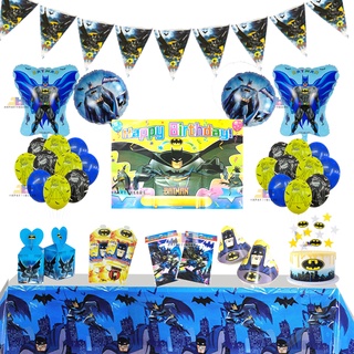 Batman Design Theme Cartoon Party Set Tableware Birthday Party Decoration For Children