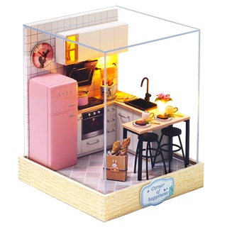 CUTEBEE DIY Dollhouse Miniature Kit with Furniture, Handcraft House Collectibles for Hobbies