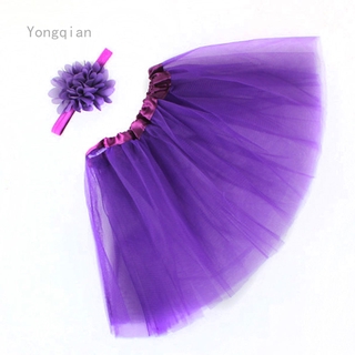 Yongqian 1 Set Baby Girl Newborn Bunny Tutu Skirt Matching Hairband Set Infant Flower