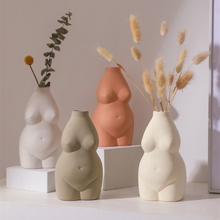 Ceramic Vase Flower Creative Nordic Style Humanboay Flower Pots Sculpture Home Decoration