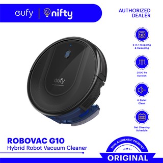 Eufy RoboVac G10 Hybrid Robot Vacuum, 2-in-1 Sweep and mop, Wi-Fi, Self-Charging Robot Vacuum