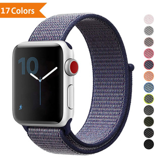 New Universal Watchband For iWatch Series SE 6 5/4/3/2/1 Sport Nylon Loop Band Strap for Apple Watch 38mm 40mm 42mm 44mm