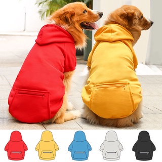 pet clothes dog clothes for shih tzu sweatshirt cat puppy accessories pet dog supplies dog clothes for dog female dogs clothes pajama small New Big Dog Zipper Pocket Sweatshirt Medium and Small Large Dog Clothes SehF