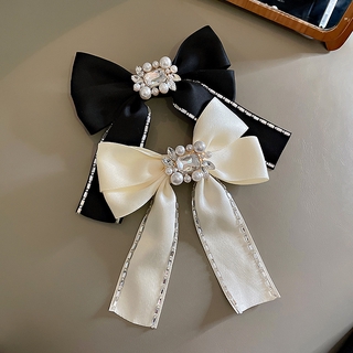 ✨BELLA✨Korean fashion personality pearl bow hair clip (1)