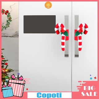 2pcs/set Christmas Crutches Refrigerator Handle Cover Fridge Door Knob Protector (6)