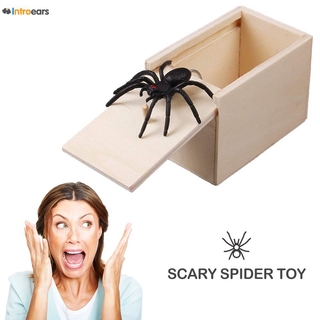 Wooden Prank Spider Scare Box Surprise Joke Horror Funny Prank Toys Scare Box Play Tool Toy Scaring Trick Play Funny Gift Joke Box Simulation Spider box Wooden Festival Kit Funny Scare Box Spider Hidden in Case Prank-Wooden Scarebox Joke Trick Play Toys