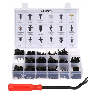 Car Retainer Clips & Plastic Fasteners Kit Auto Fastener Clips with Clips Removal Tool 415PCS 18 S