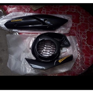 Hydro dip carbon Fan cover and Heatguard for M3 mio i 125 and Mio soul i 125