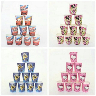 10pcs Paper Cups Characters HBD party