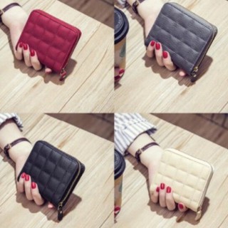 Korean Fashion Women PU Leather Mini Wallet Card Key Holder
