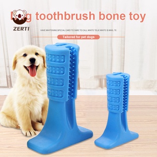 Zerti Nontoxic Bite Resistant Rubber Dog Tooth Chew Toothbrush Dental Hygiene for Dogs Cats Pet
