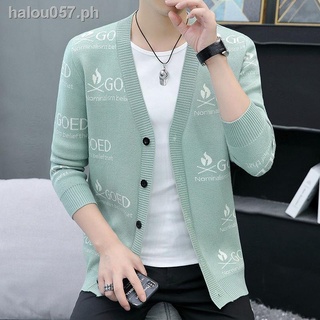smart cover№▨◕2021 new knitted cardigan men s jacket spring and autumn casual jacket Korean style trendy jacket youth men s clothing