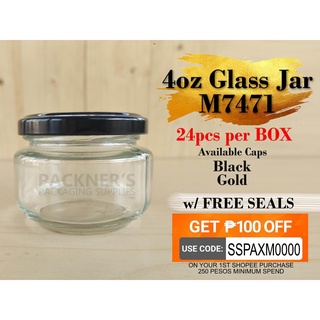 SALE M7471 4oz Glass Jar pcs JhIg