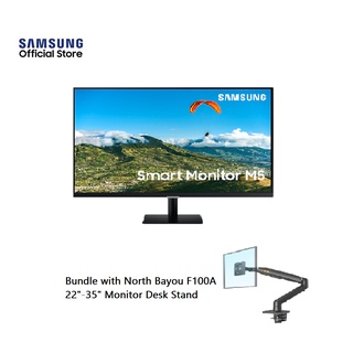 Samsung LS32AM500NEXXP 32M50A 32" Smart Monitor bundle with North Bayou F100A 22"-35" Monitor Desk