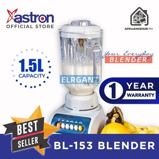 2021 Astron BL-153 Blender with 1.5L Glass Jug (White)