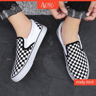 （Ready stock）Men s loafers Korean low-cut students all-match Comfortable breathable canvas shoes