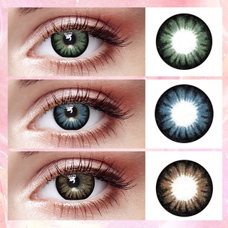 0 Degree Lenses Contact Yearly Use Contact Lens 2PCS Soft Colored