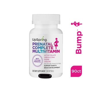 Upspring Prenatal Complete Multivitamin, Folate, Omega-3 DHA, Iodine, Choline, Iron, 90 Softgelsdfsd