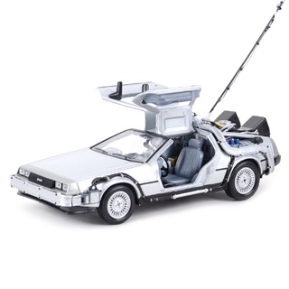 Welly 1:24 DMC-12 DeLorean Time Machine Back to the Future Car Static Die Cast Vehicles Collectible