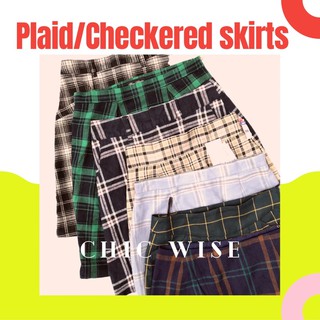 PrelovedPlaid/ Pleated/ Korean checkered fashion Skirts